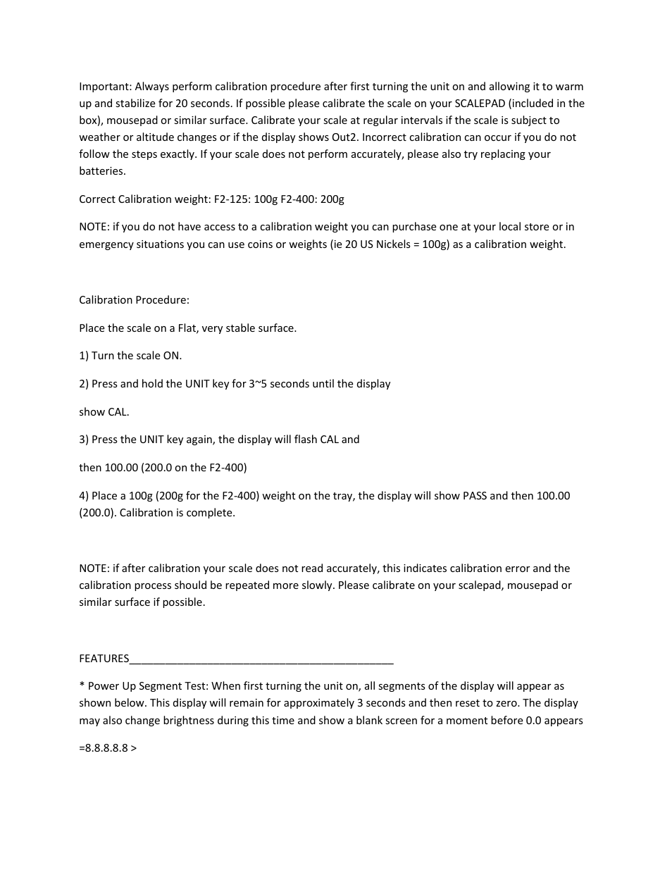 MyWeigh Flipscale F2 User Manual | Page 4 / 6