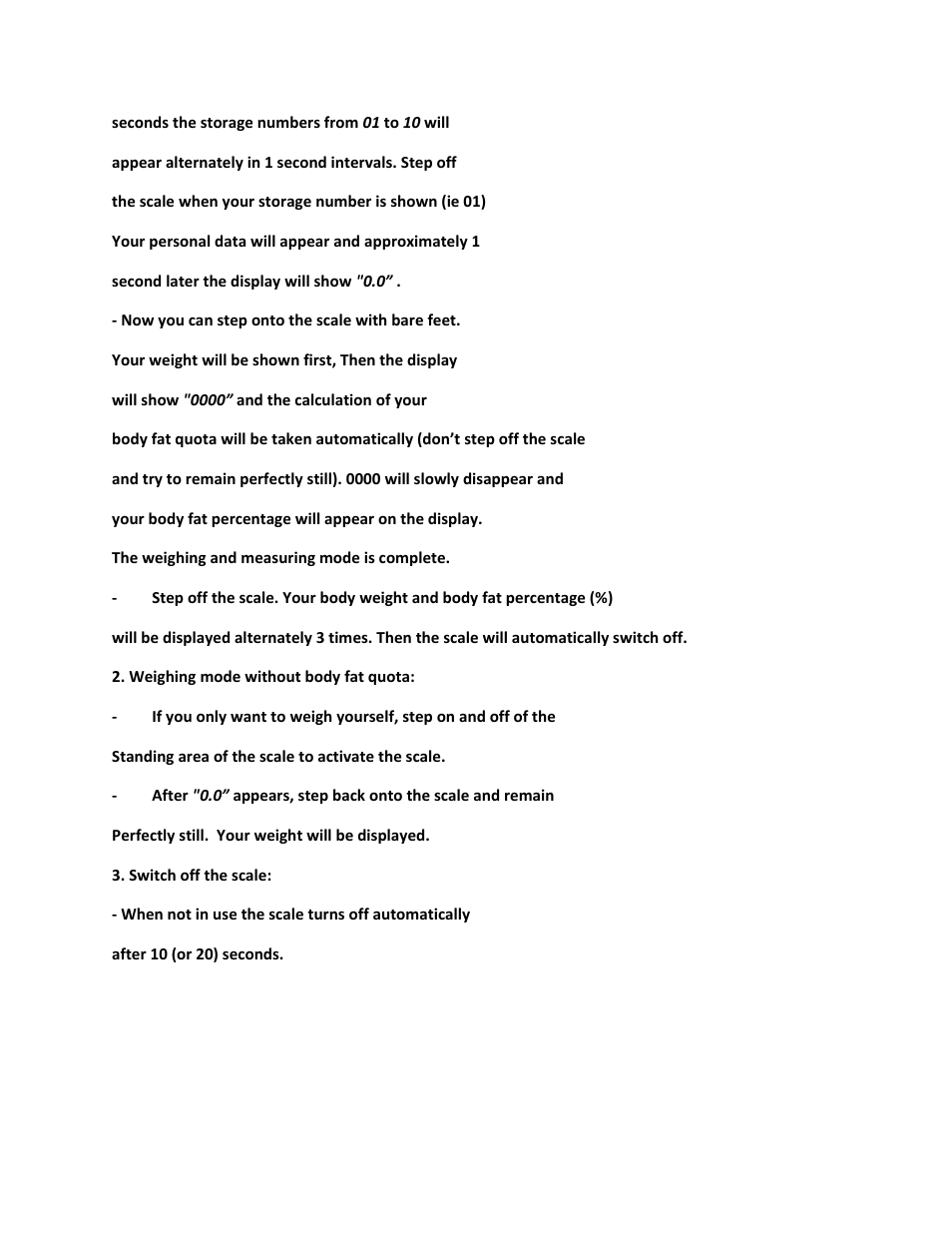 MyWeigh PHOENIX BODYFAT SCALE User Manual | Page 5 / 7