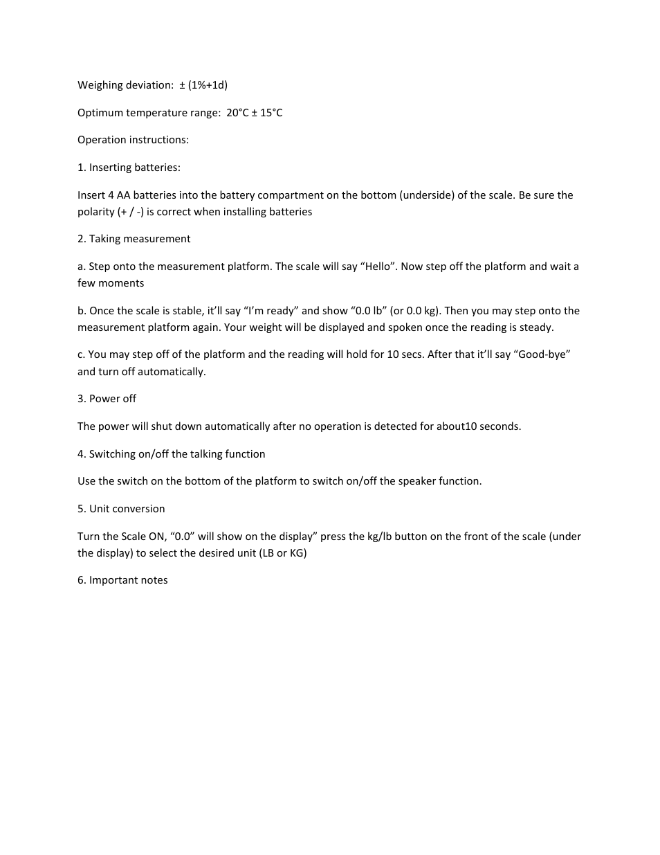 MyWeigh XL SERIES User Manual | Page 2 / 2