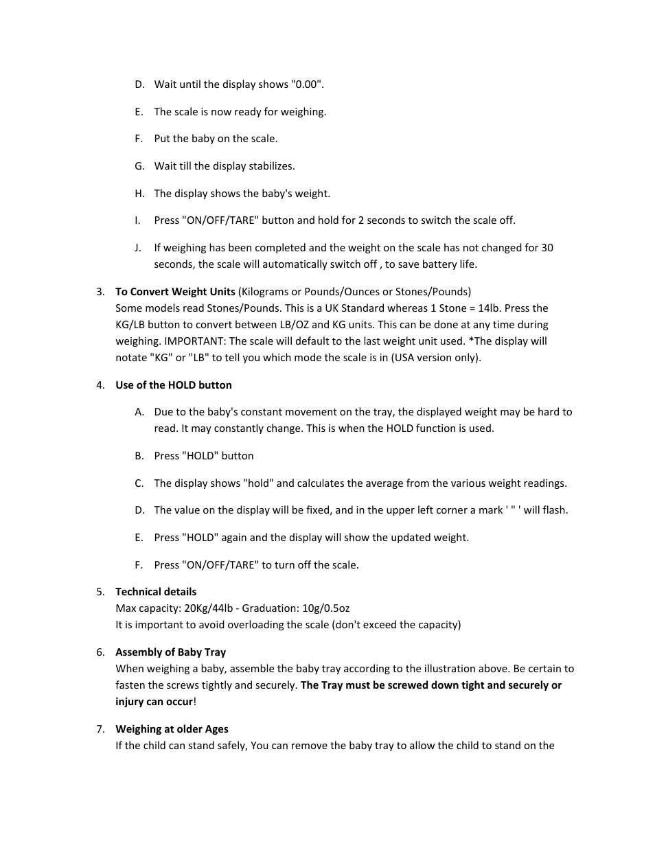 MyWeigh MBS 2010 User Manual | Page 2 / 3