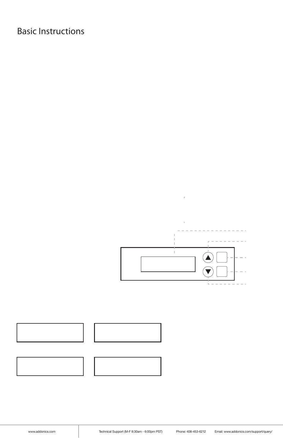 Basic instructions, I. installing drive into the hdd duplicator, Ii. connecting the power cable and powering on | Iii. the duplicator panel, Iv. duplicating a drive | Addonics Technologies HDU11SITDR User Manual | Page 3 / 18