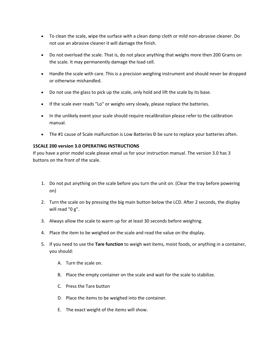 MyWeigh 1SCALE User Manual | Page 4 / 7
