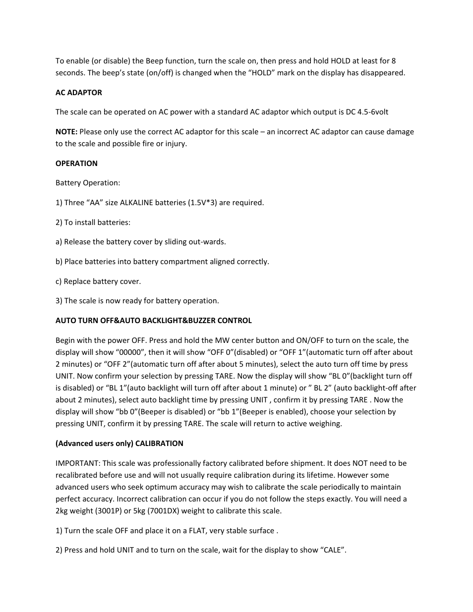 MyWeigh 7001DX User Manual | Page 4 / 5