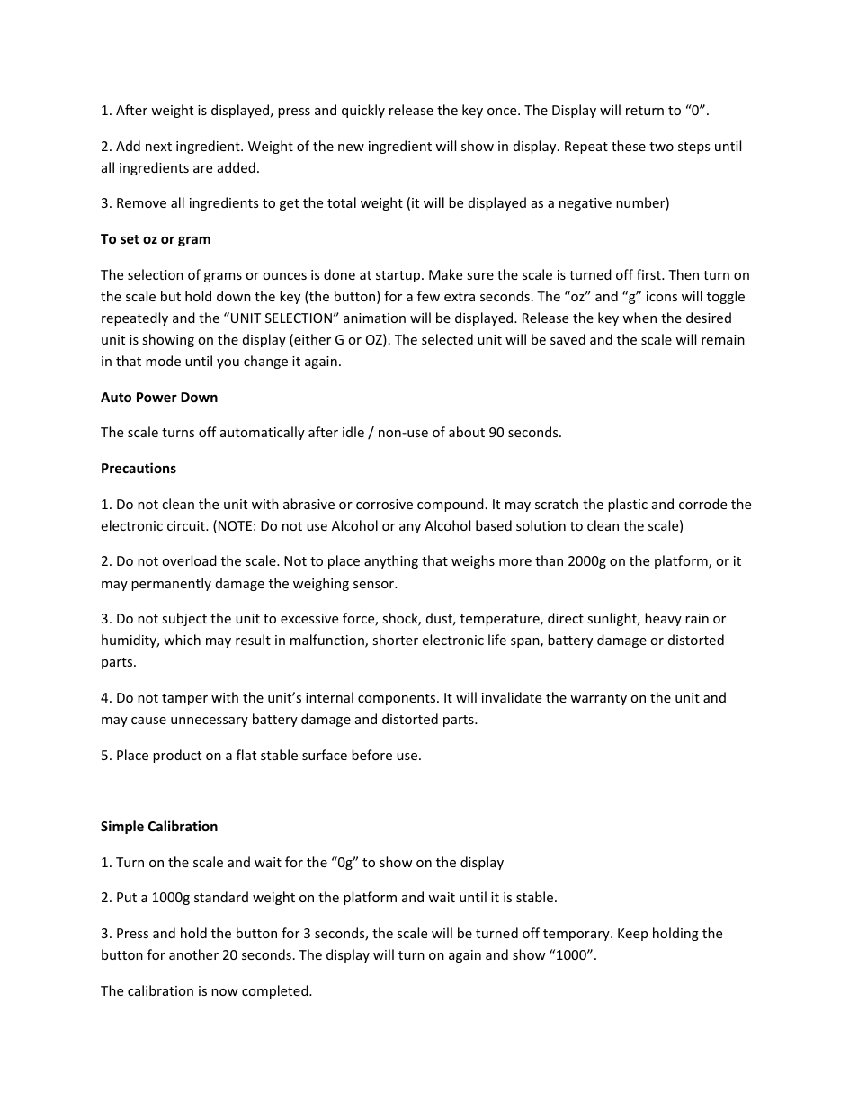 MyWeigh iSCALE User Manual | Page 2 / 3