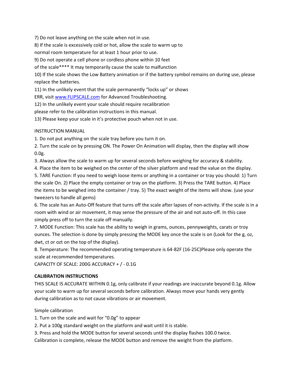 MyWeigh FLIPSCALE INTERACTIVE User Manual | Page 2 / 3