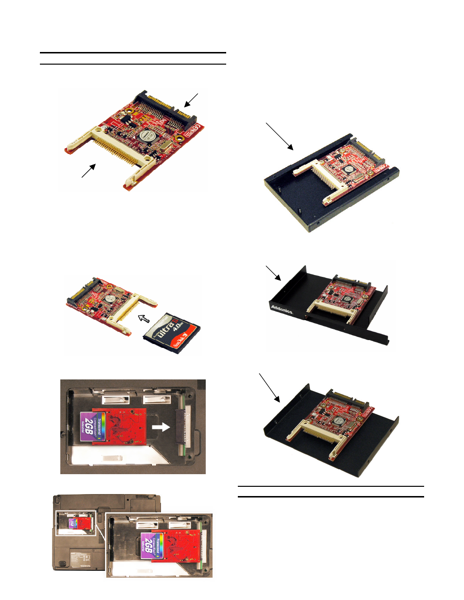 Addonics Technologies ADSAHDCF User Manual | 1 page