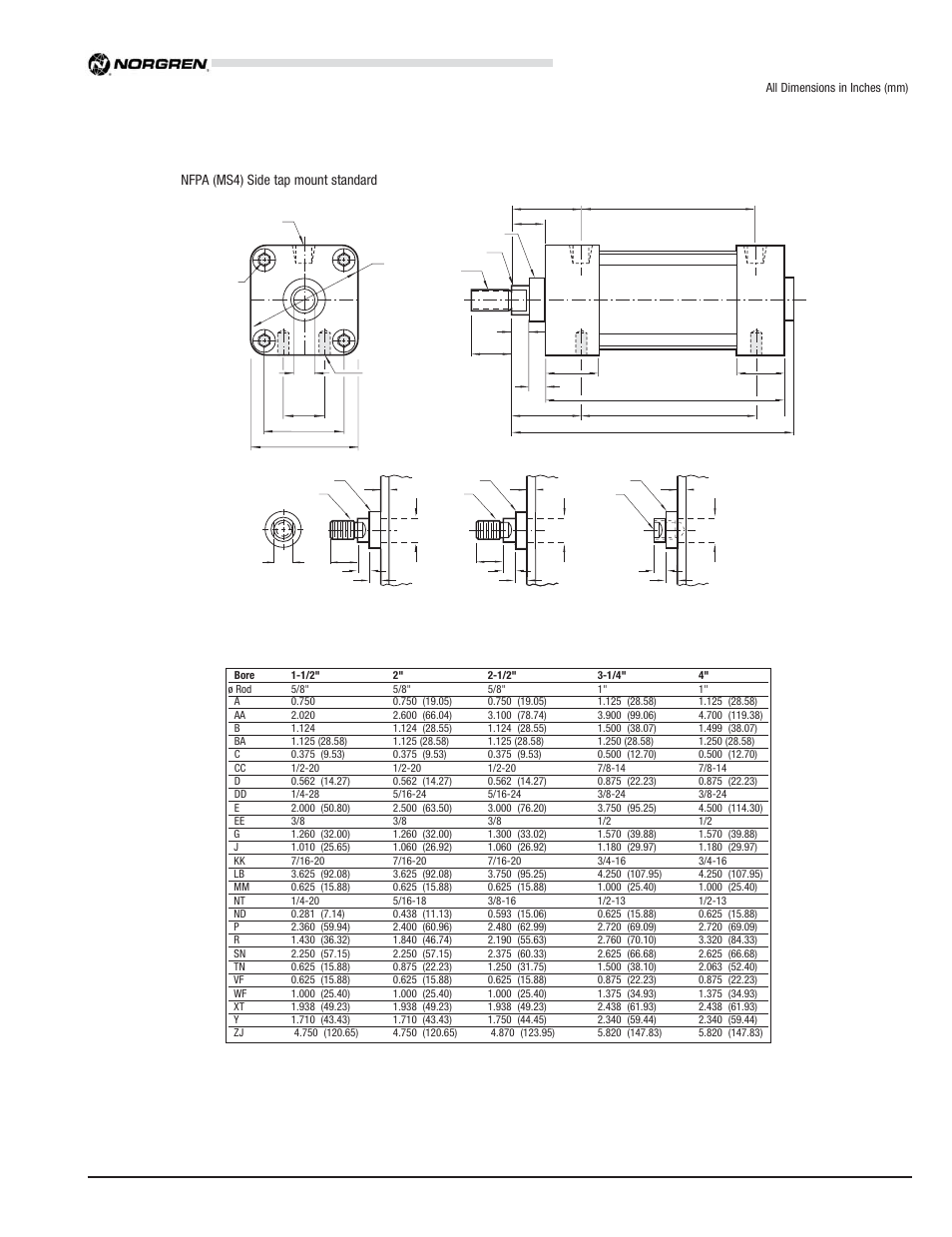 Nen series nfpa aluminum cylinders | Norgren NEN Series NFPA Aluminum Cylinders User Manual | Page 3 / 6