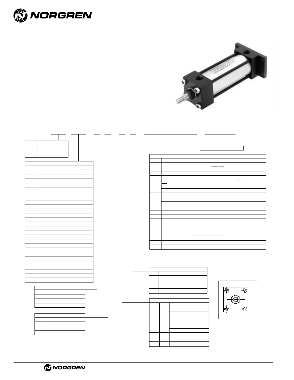 Head, 6b (mx4) tie rod-2, Cylinder order information, Act-1-26 | Norgren NFPA Aluminum & Steel Cylinders User Manual | Page 26 / 97