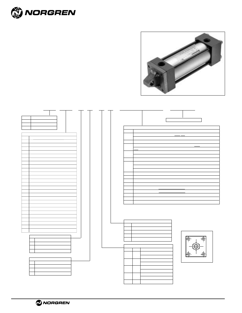 Mp4 1-1/2" – 8, Cylinder order information, Act-1-74 | Norgren NFPA Aluminum & Steel Cylinders User Manual | Page 74 / 97