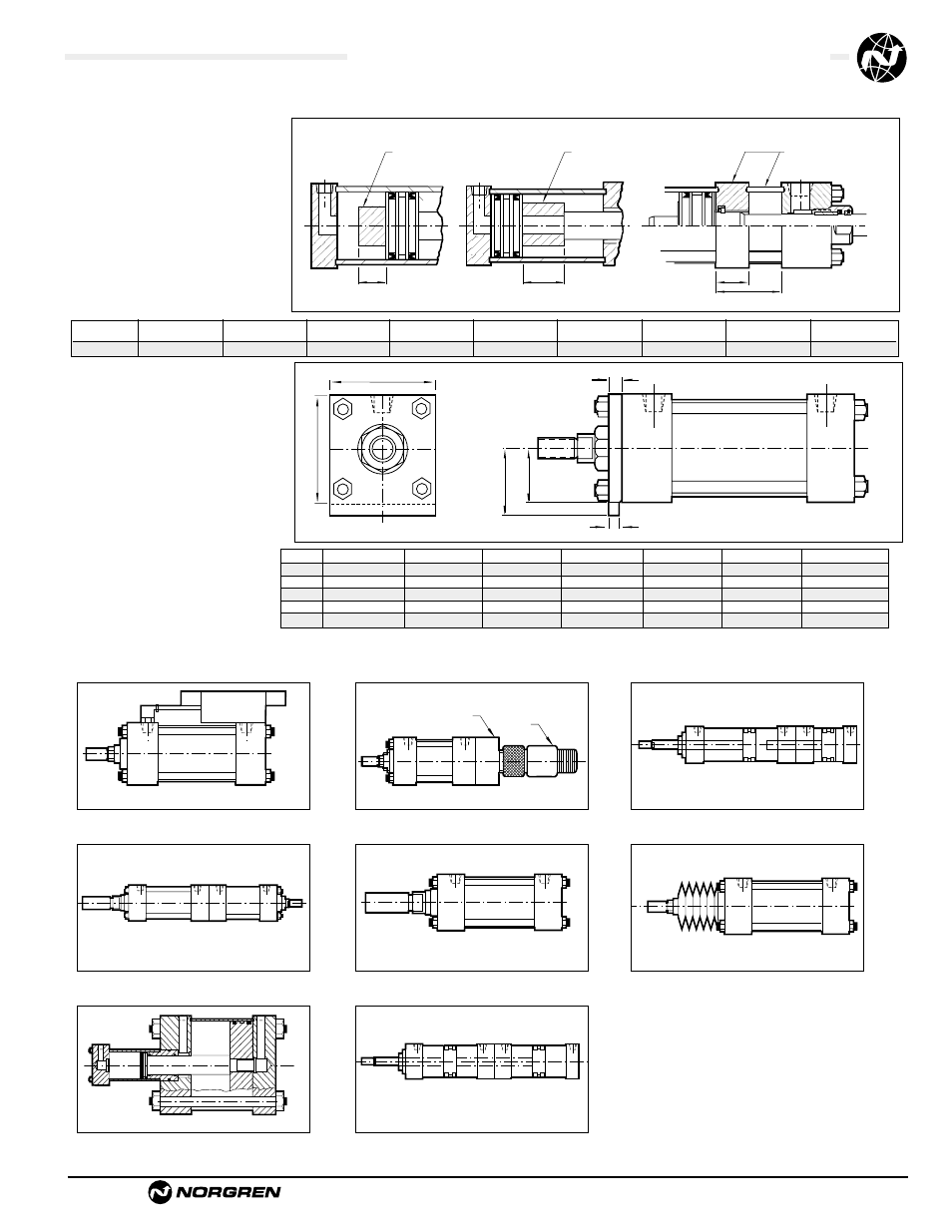 Other custom cylinders, Norgren’s standard thrust key plate, Stop tube | Norgren NFPA Aluminum & Steel Cylinders User Manual | Page 87 / 97