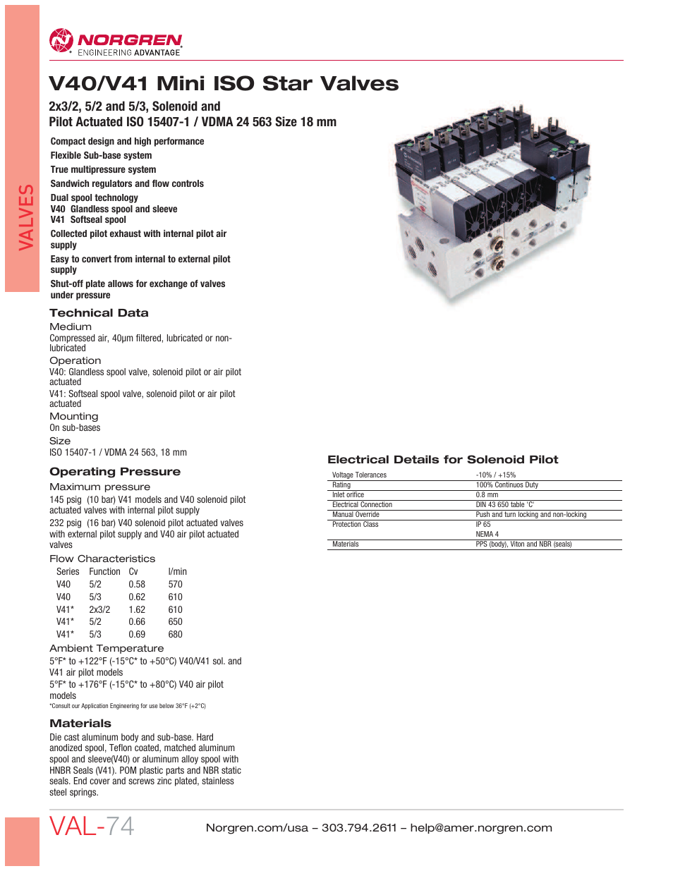 Norgren V41 Mini ISO Star Valves User Manual | 11 pages