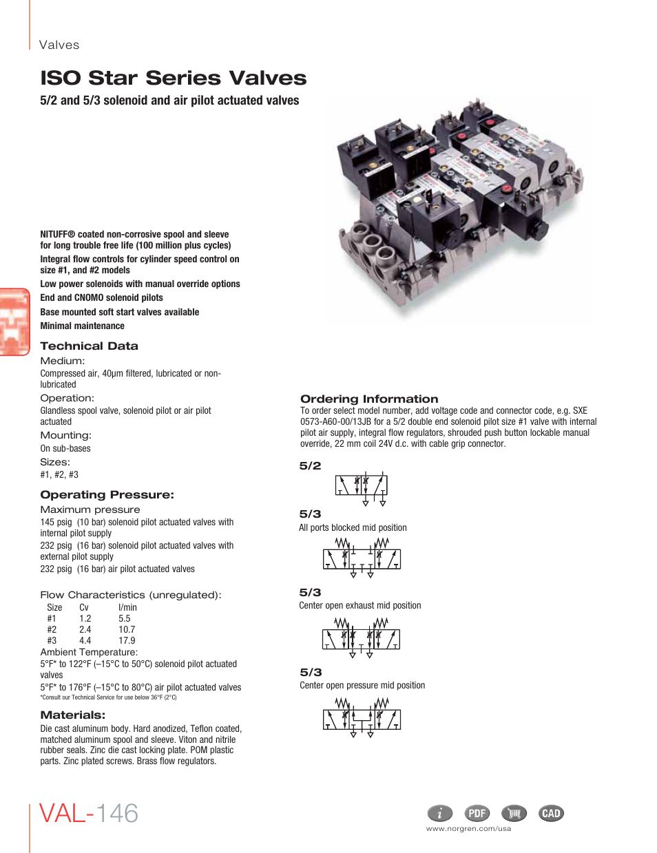 Norgren ISO Star Series Valves User Manual | 8 pages