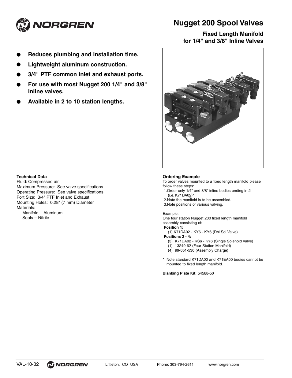 Nugget 200 spool valves | Norgren 200 Series Nugget Spool Valves User Manual | Page 32 / 38