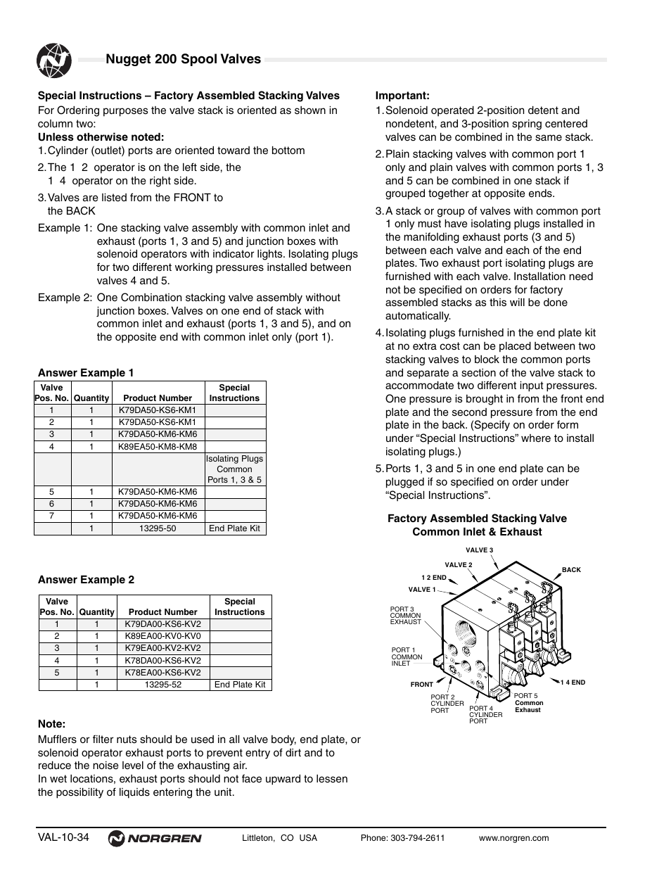 Nugget 200 spool valves | Norgren 200 Series Nugget Spool Valves User Manual | Page 34 / 38