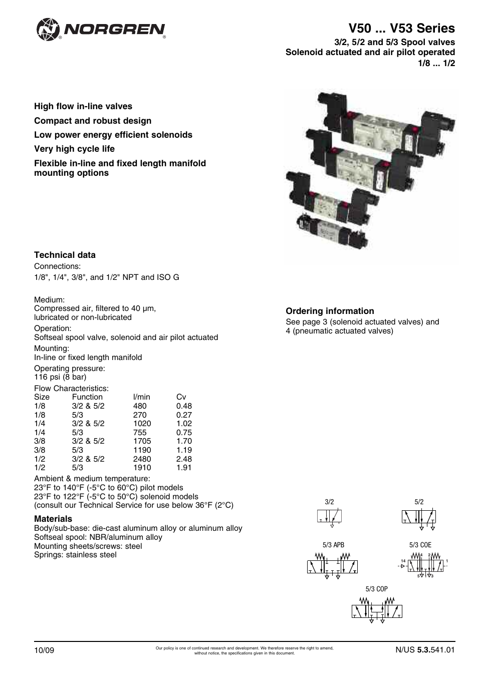 Norgren V52 Series Datasheets User Manual | 17 pages