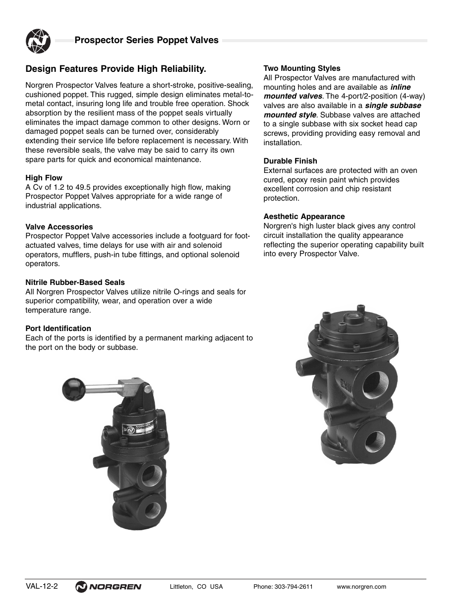 Norgren Prospector Series Datasheets User Manual | Page 2 / 62