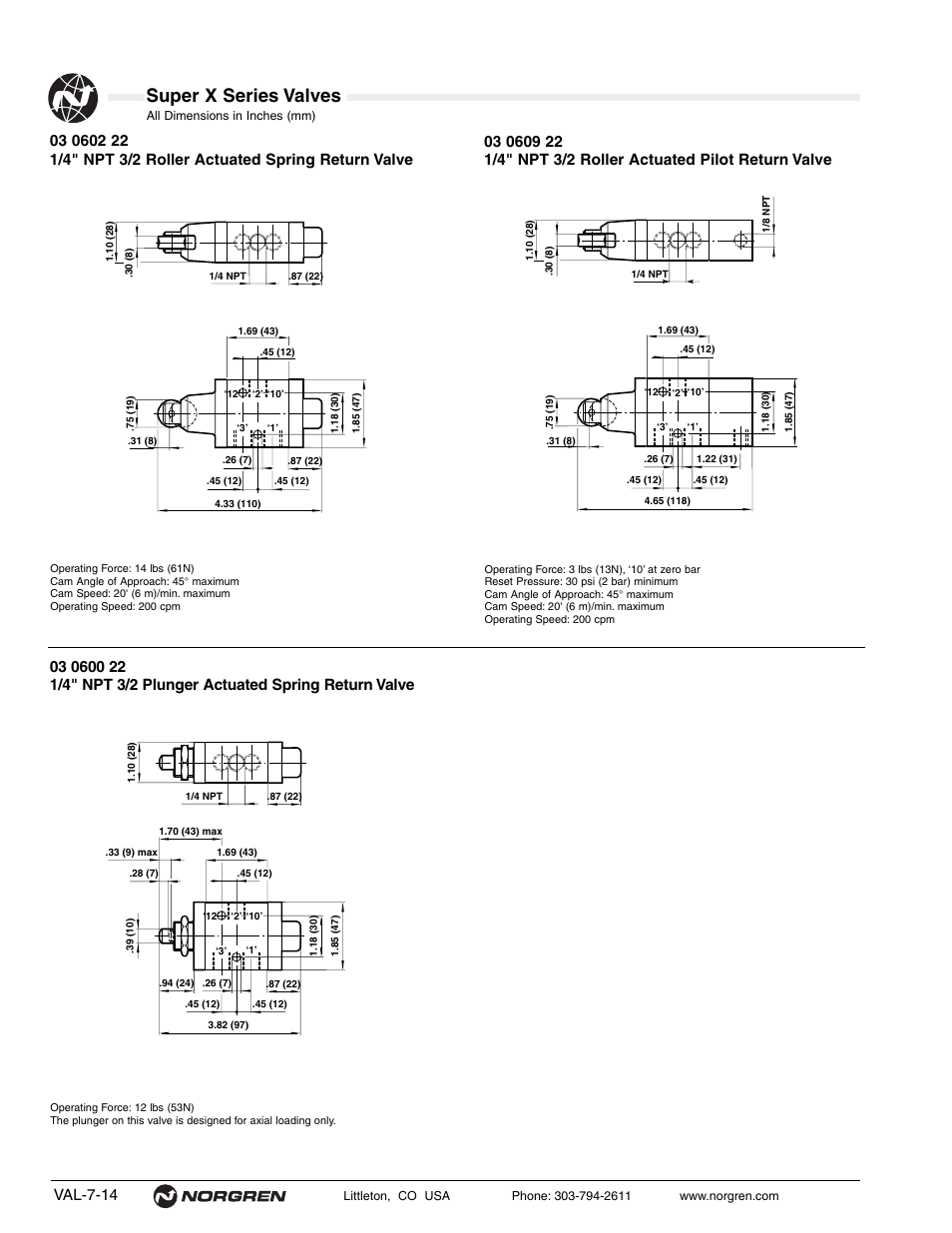 Super x series valves, Val-7-14 | Norgren Super X Series Valves User Manual | Page 14 / 29