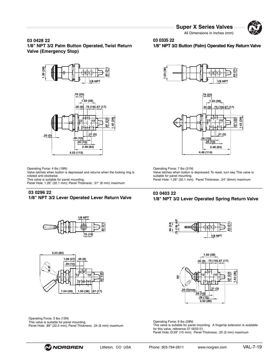 Super x series valves | Norgren Super X Series Valves User Manual | Page 19 / 29