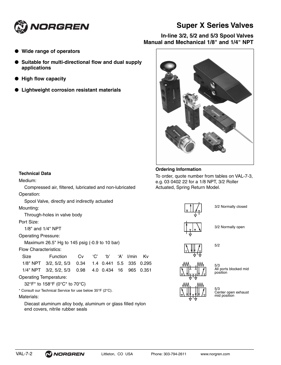 Super x series valves | Norgren Super X Series Valves User Manual | Page 2 / 29