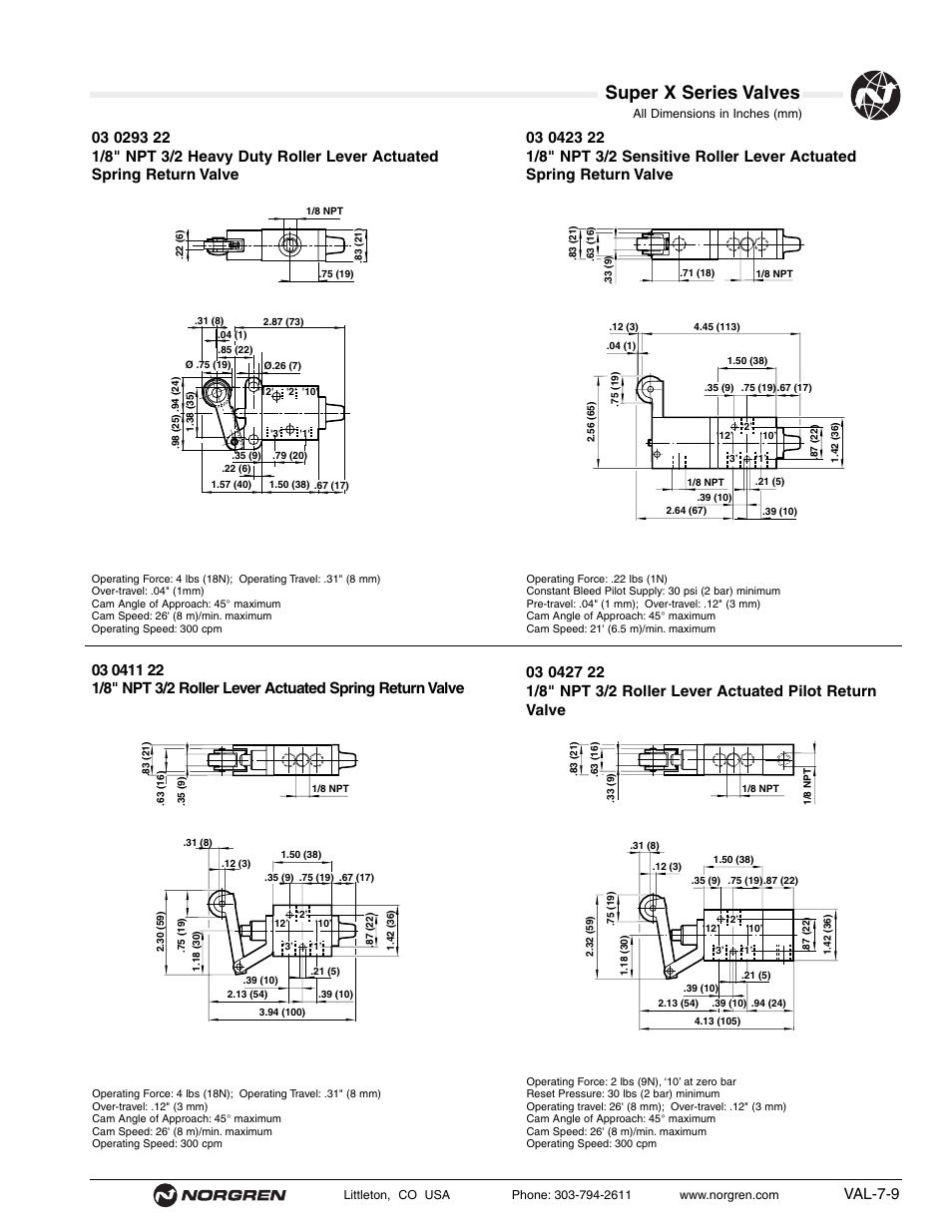 Super x series valves | Norgren Super X Series Valves User Manual | Page 9 / 29