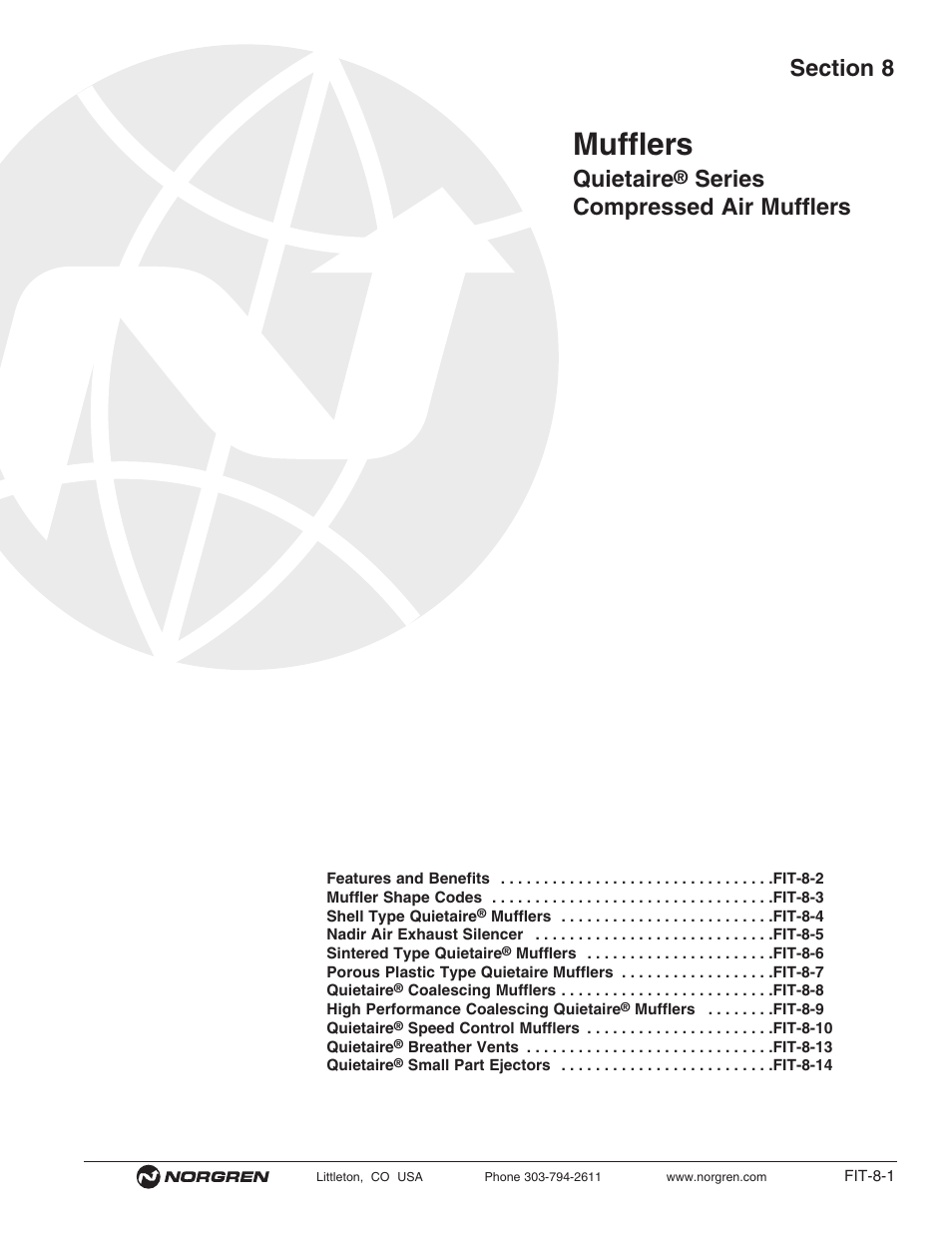 Norgren Mufflers Quietaire Series Compressed Air User Manual | 14 pages