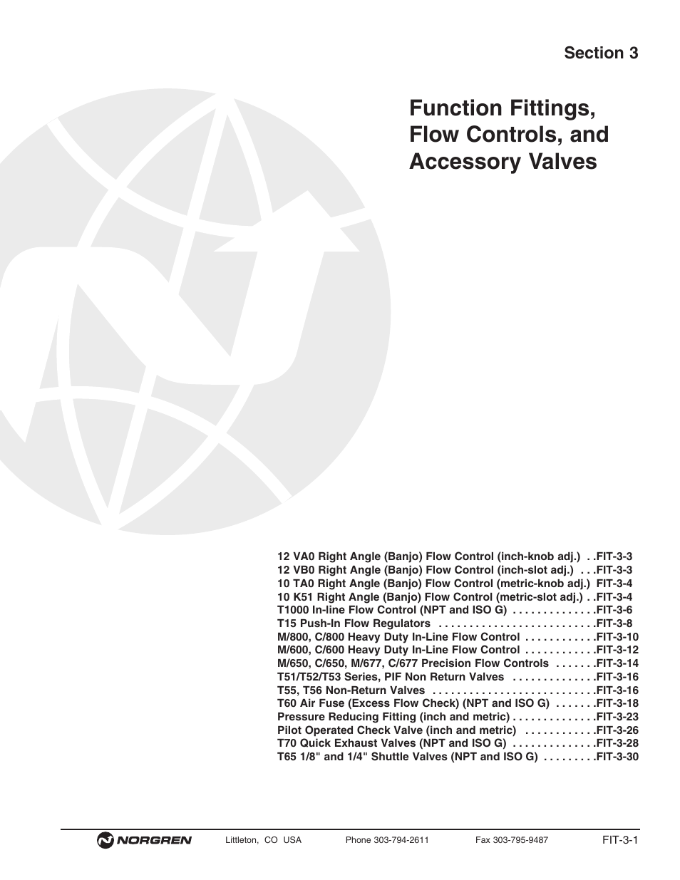 Norgren Flow Controls User Manual | 34 pages