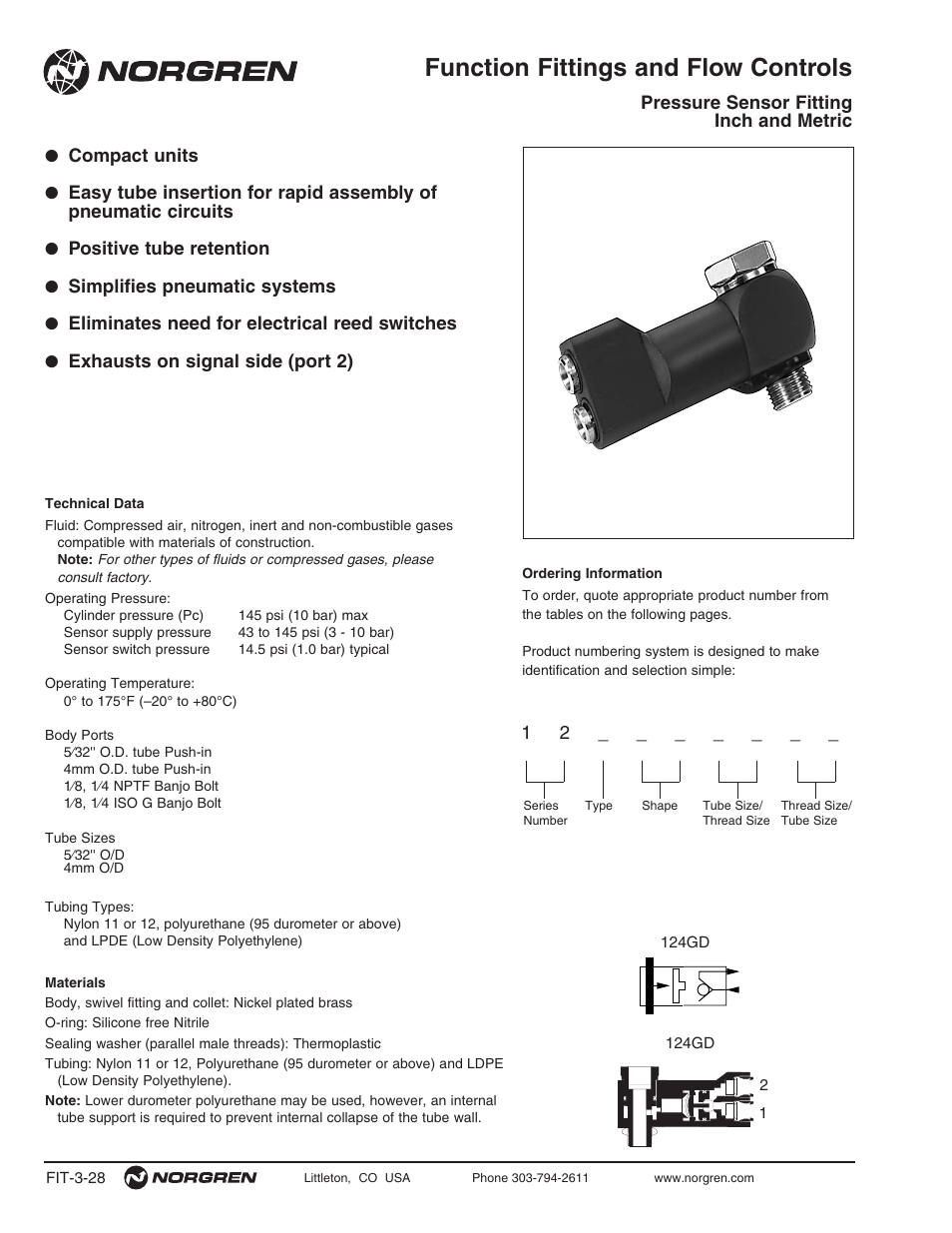 Function fittings and flow controls | Norgren Flow Controls User Manual | Page 28 / 34