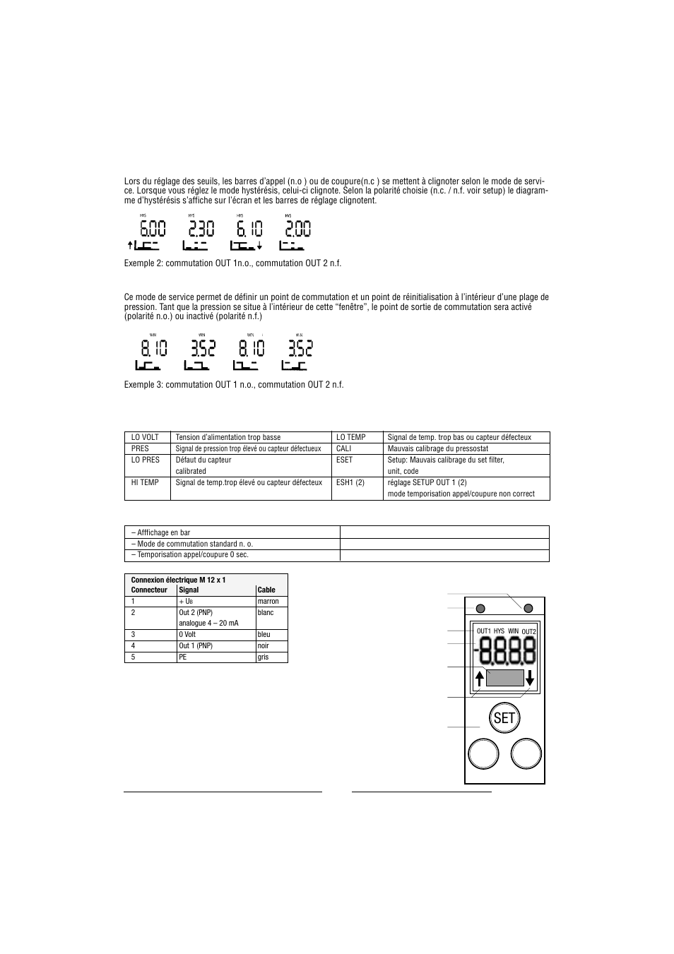 Fonctions clés et affichage | Norgren 33D Electronic Pressure Switches Installation Instructions User Manual | Page 14 / 20