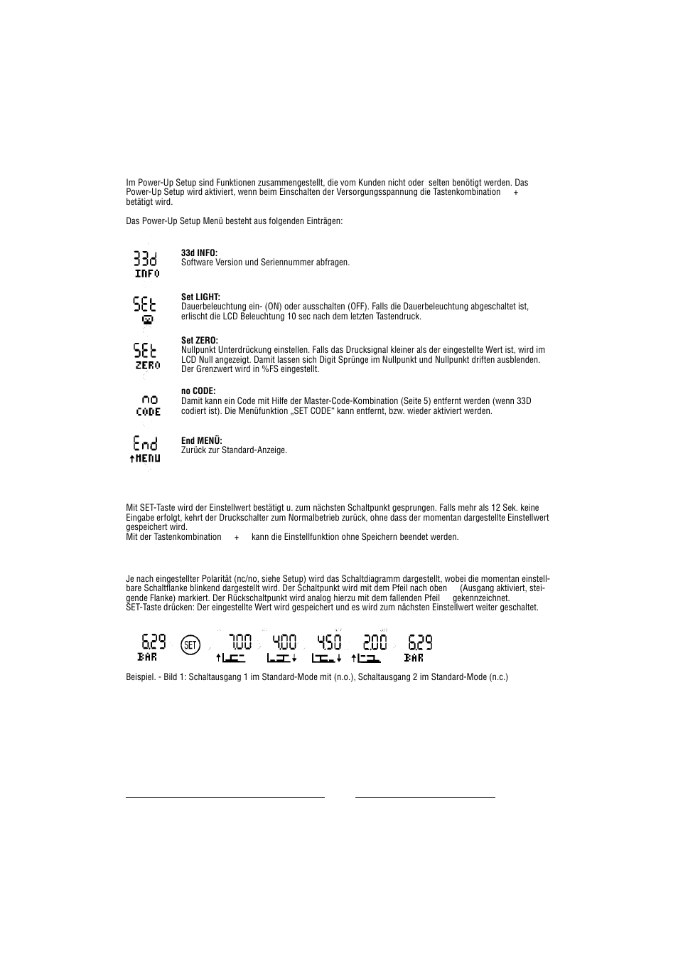 Schaltpunkte einstellen (set-taste kurz drücken) | Norgren 33D Electronic Pressure Switches Installation Instructions User Manual | Page 3 / 20