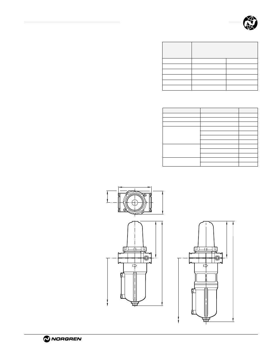 F64 b/l coalescing/vapor removal filters | Norgren Filter Contents User Manual | Page 48 / 53