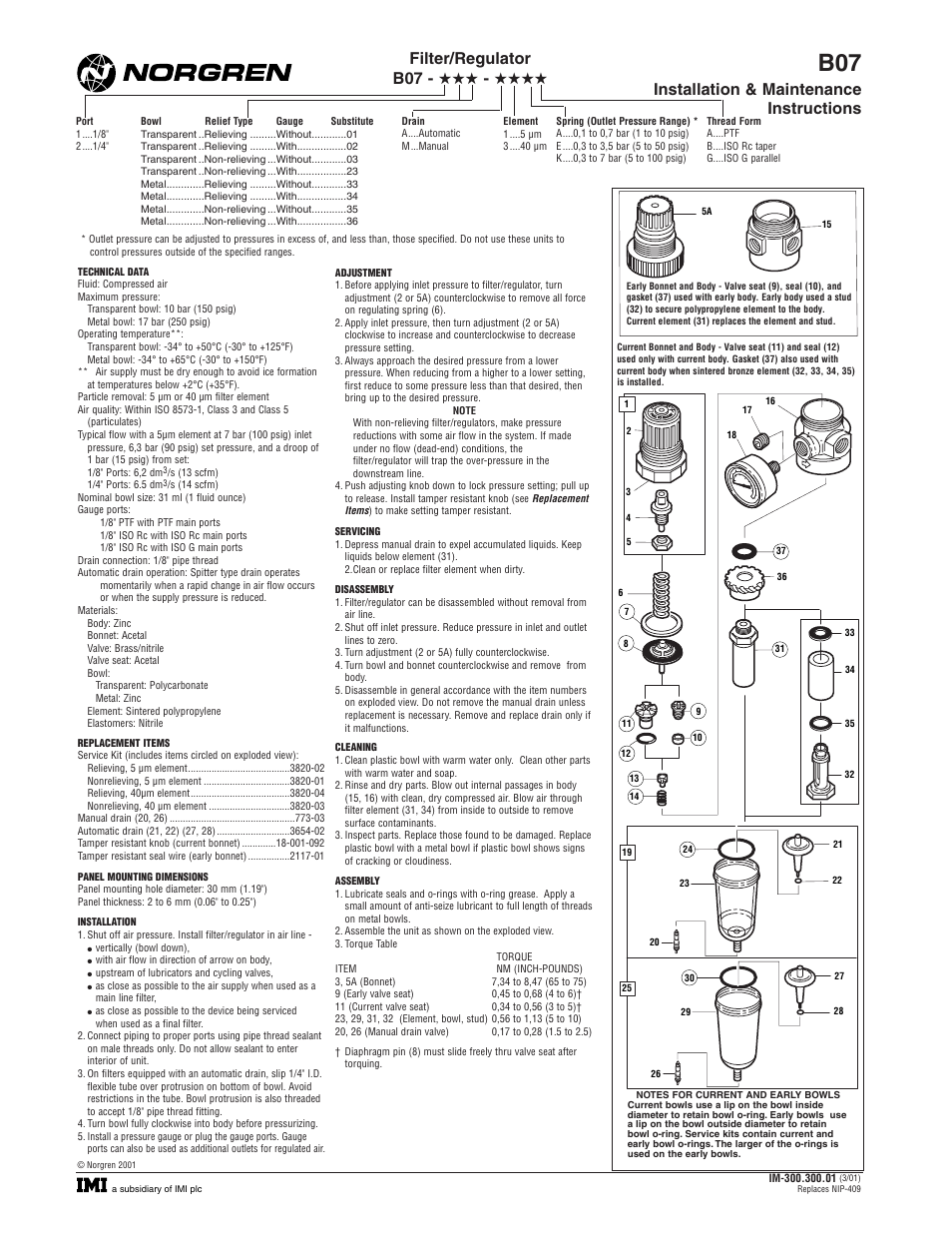 Norgren B07 Series Installation Instructions User Manual | 2 pages