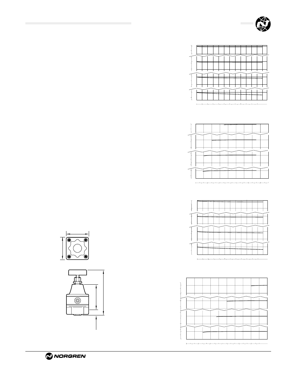 018 precision air pressure regulator, Ale-7-3, Technical data | Typical performance characteristics | Norgren 11-018 Series Datasheets User Manual | Page 2 / 2