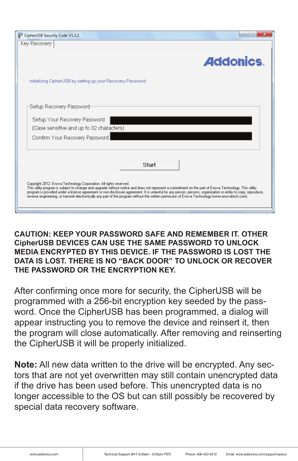 Addonics Technologies CIPHERUSB CA256USB User Manual | Page 3 / 6