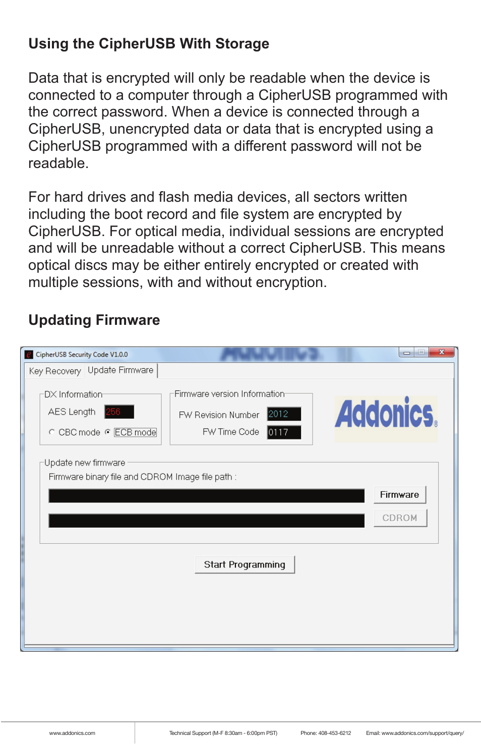 Addonics Technologies CIPHERUSB CA256USB User Manual | Page 4 / 6