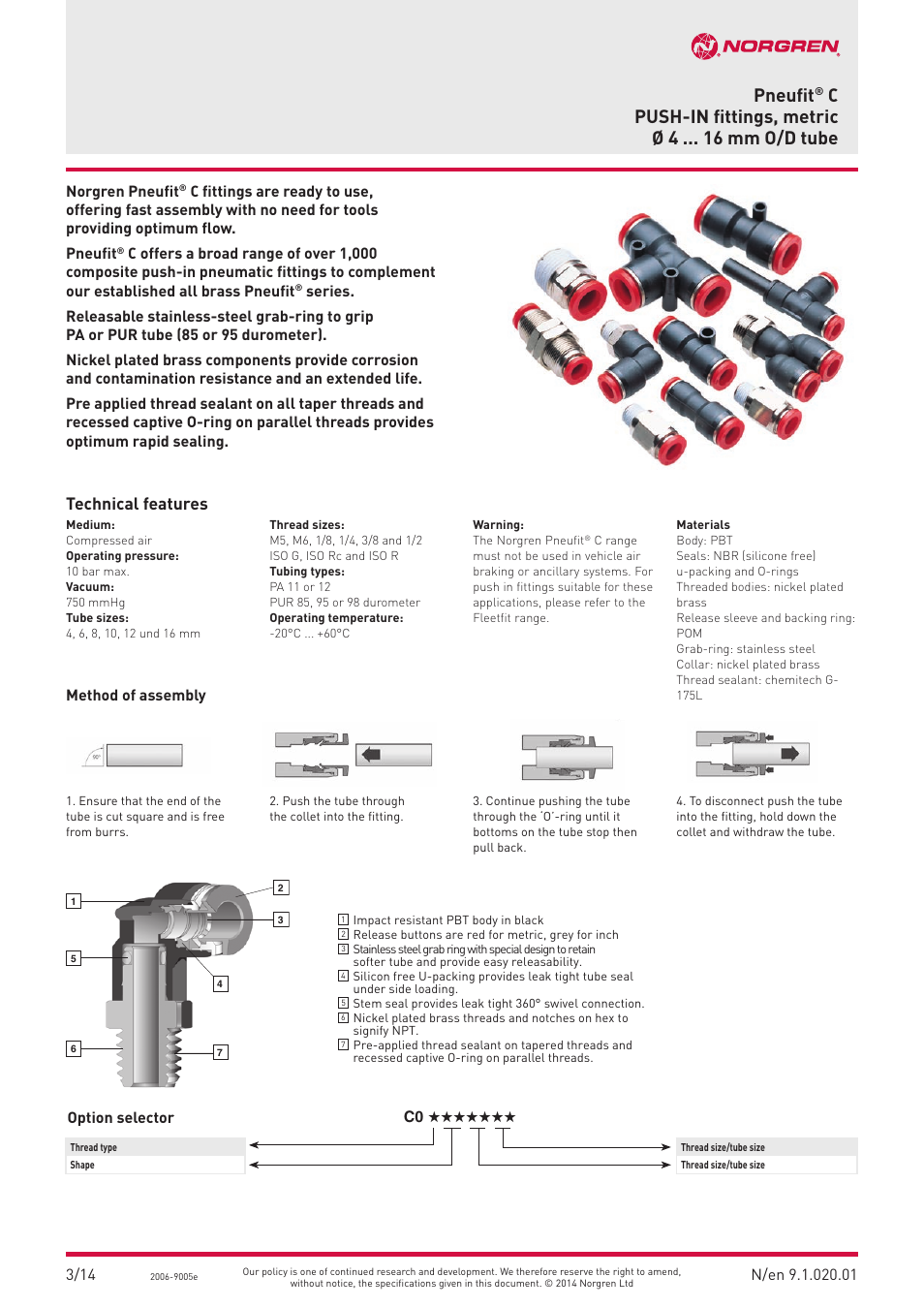 Norgren PUSH-IN Fittings User Manual | 26 pages