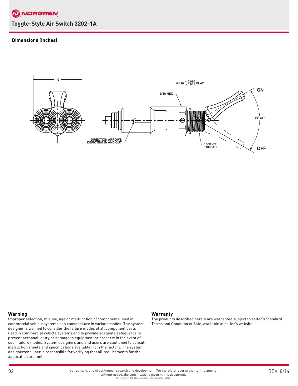 Norgren 3202-1A User Manual | Page 2 / 2