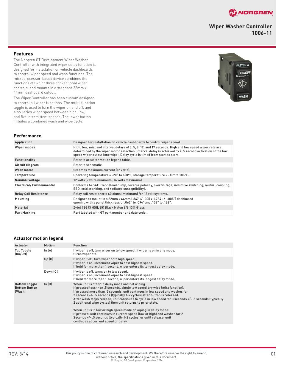 Norgren 1006-11 User Manual | 2 pages