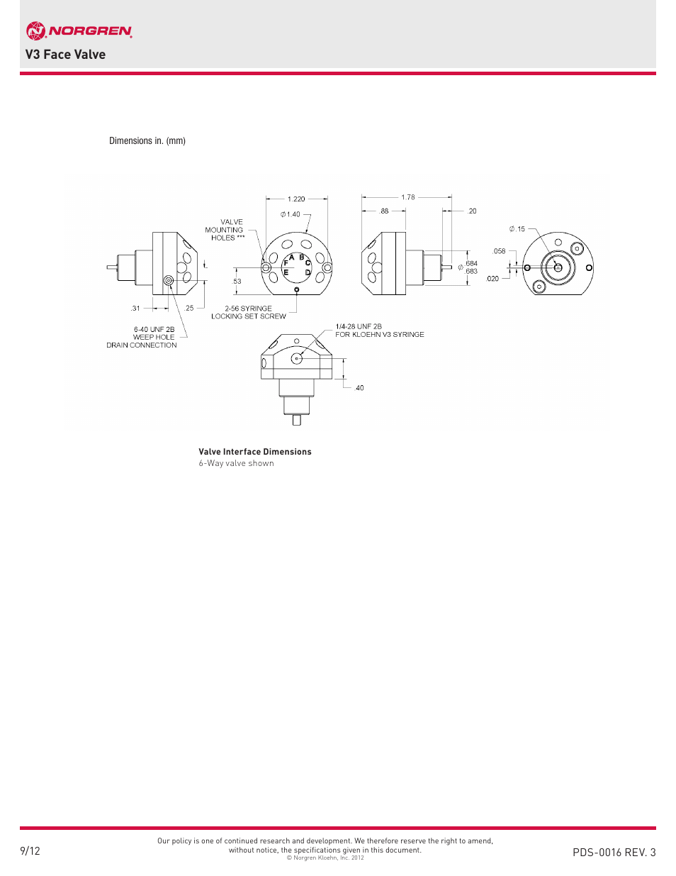 V3 face valve | Norgren V3 Face Valve User Manual | Page 2 / 2