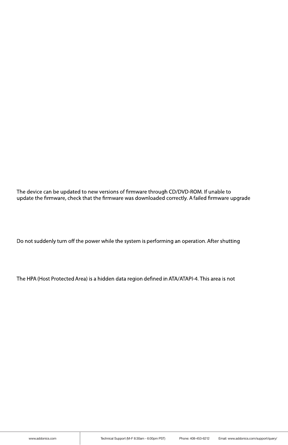 Basic troubleshooting, Error message, Hard disk | Keys, Firmware upgrade, Startup/shutdown, About copy hpa, Drive is locked | Addonics Technologies 1:1 HDD DUPLICATOR PRO-S HDUSI325AES User Manual | Page 15 / 17