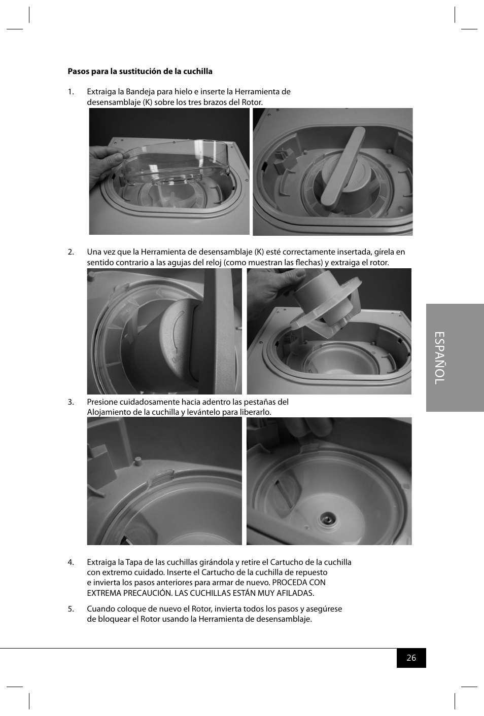 Es pa ñ o l | Nostalgia Electrics SCC399 User Manual | Page 28 / 46