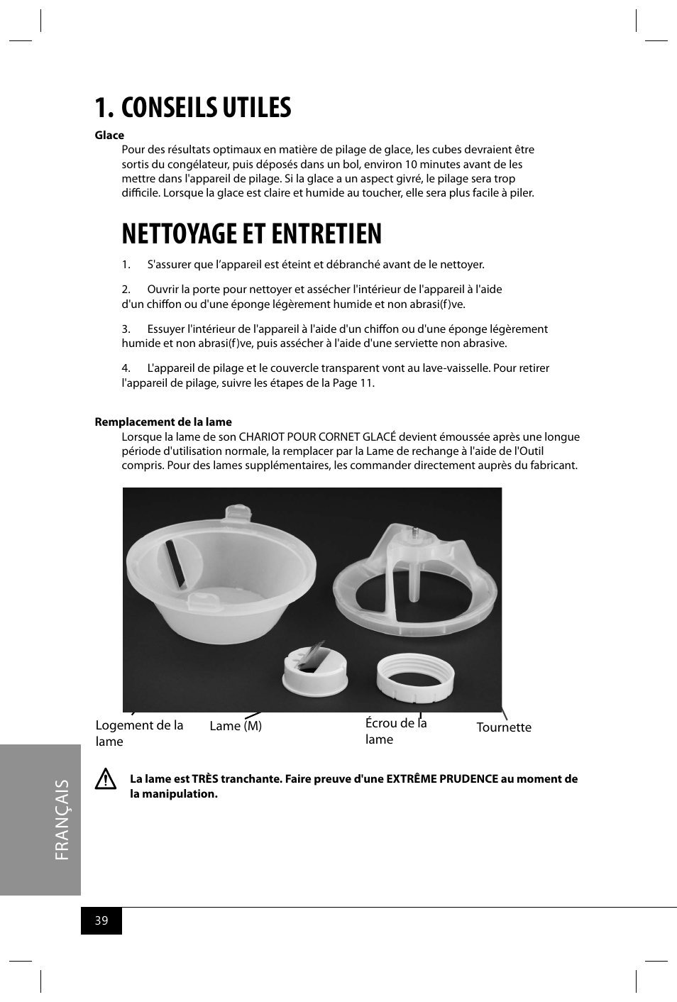 Conseils utiles, Nettoyage et entretien | Nostalgia Electrics SCC399 User Manual | Page 41 / 46