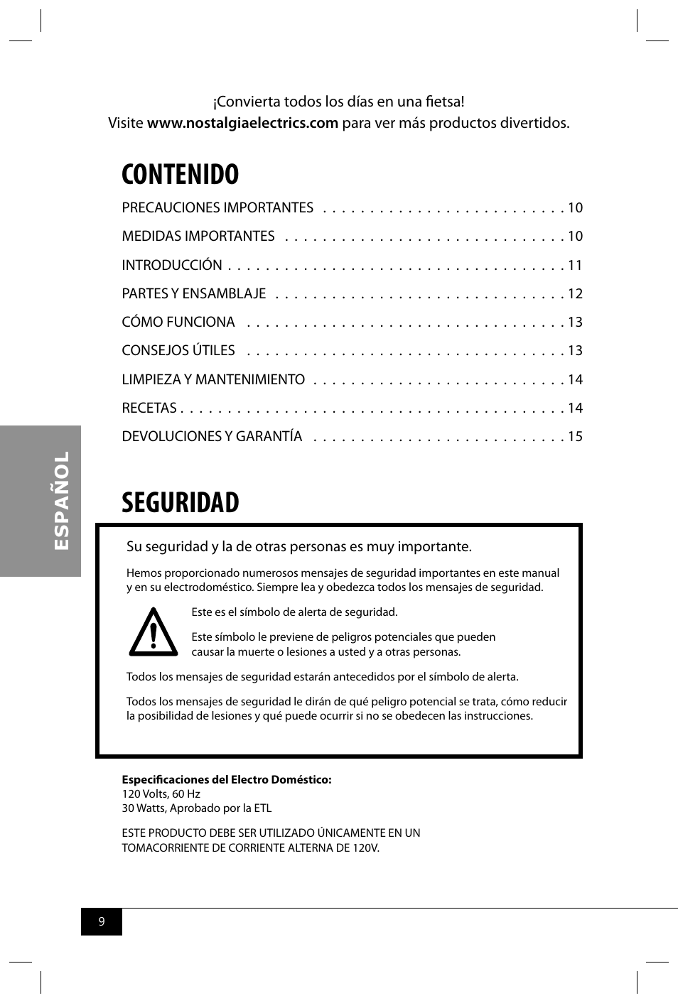 Nostalgia Electrics RSM702 User Manual | Page 11 / 24