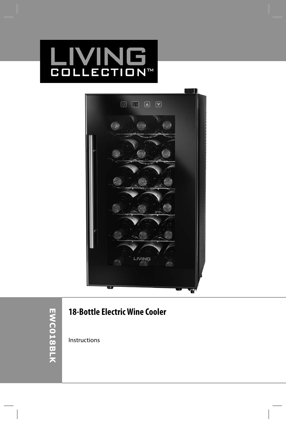 Bottle electric wine cooler | Nostalgia Electrics EWC018BLK User Manual | Page 2 / 12