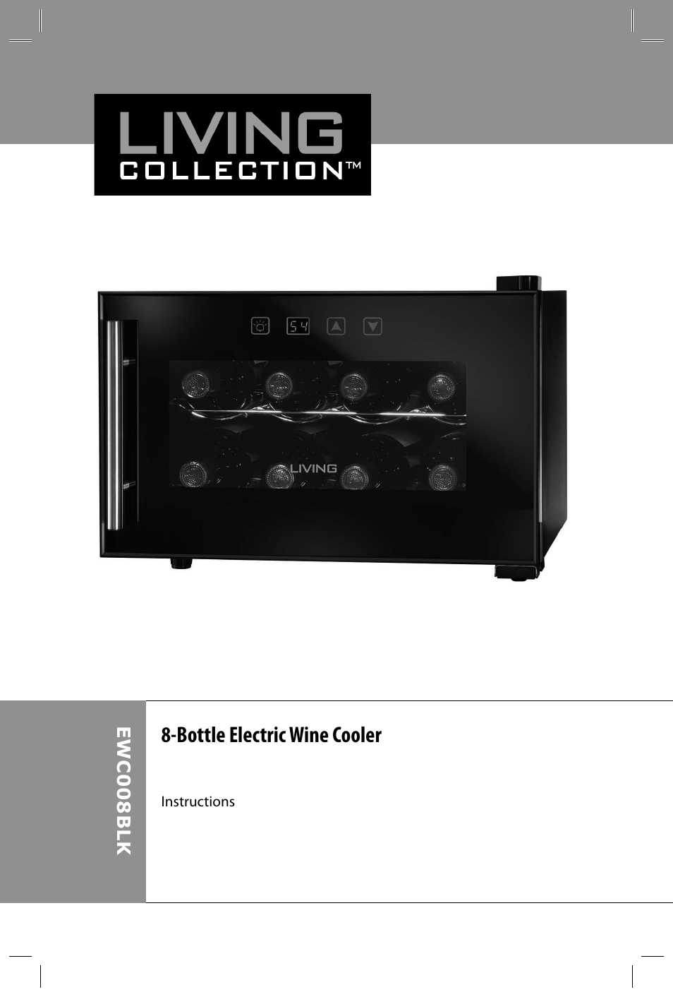 Bottle electric wine cooler | Nostalgia Electrics EWC008BLK User Manual | Page 2 / 12