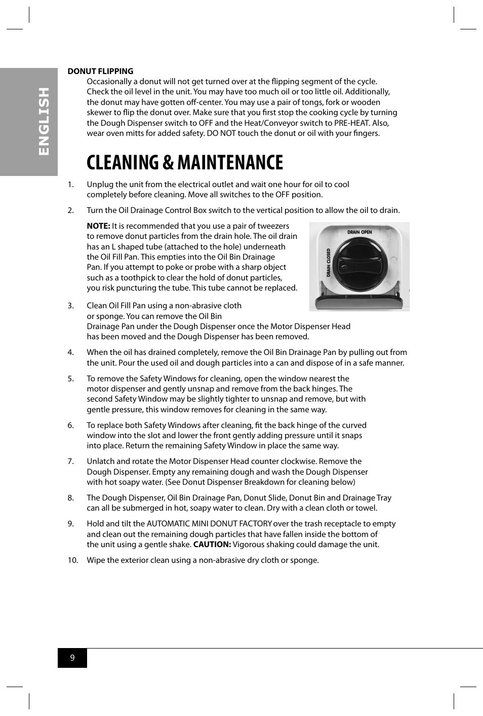 Cleaning & maintenance, En g li s h | Nostalgia Electrics MDF200 User Manual | Page 11 / 42