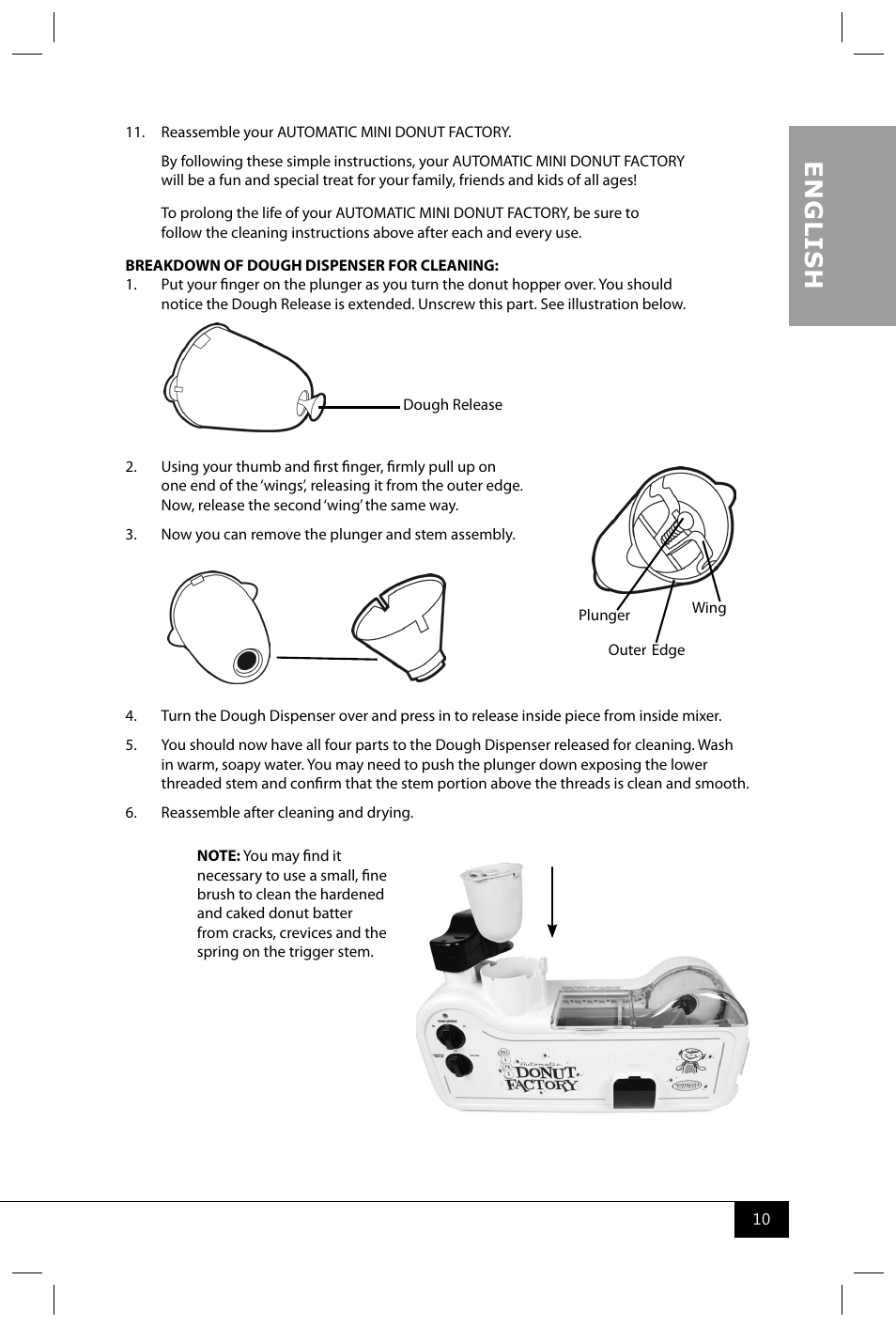 En g li s h | Nostalgia Electrics MDF200 User Manual | Page 12 / 42