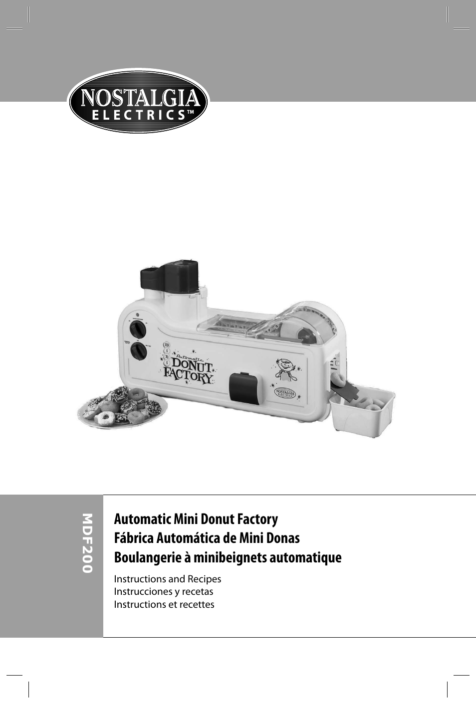 Nostalgia Electrics MDF200 User Manual | Page 2 / 42