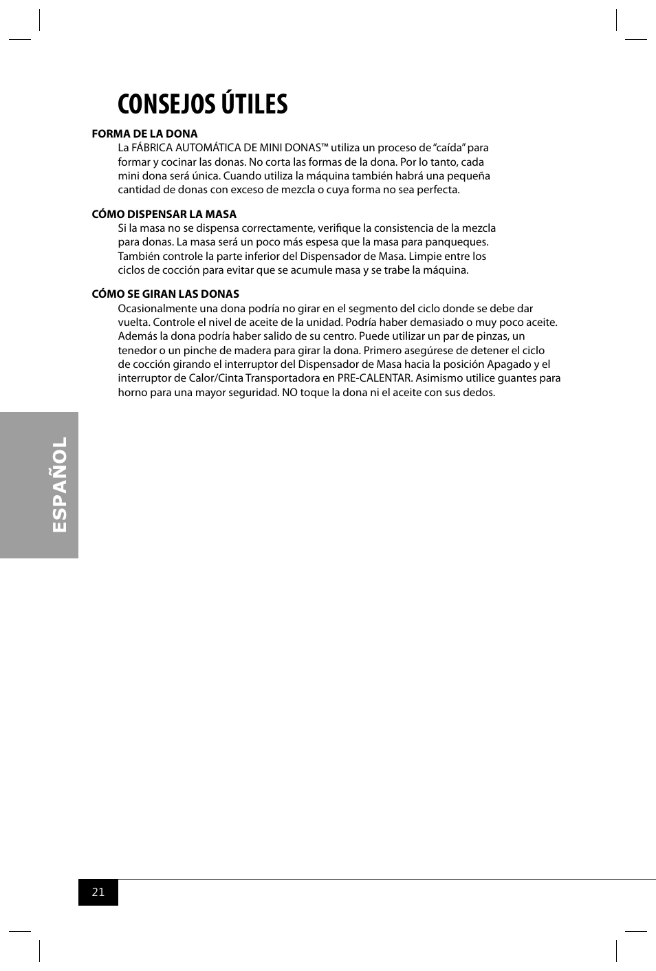 Consejos útiles | Nostalgia Electrics MDF200 User Manual | Page 23 / 42