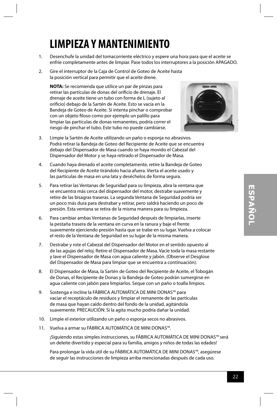 Limpieza y mantenimiento | Nostalgia Electrics MDF200 User Manual | Page 24 / 42