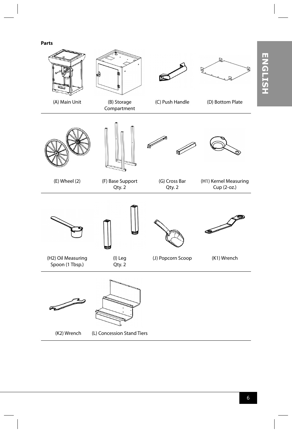 En g li s h | Nostalgia Electrics CCP310B User Manual | Page 8 / 17